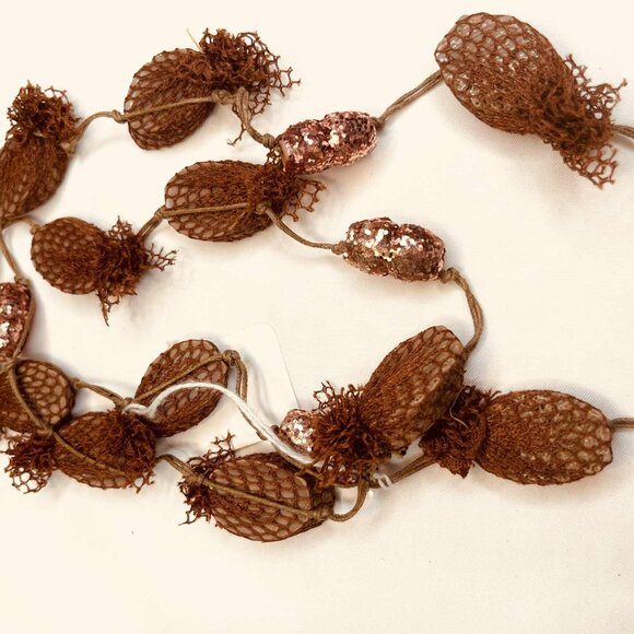 Vintage Wooden & Sequin Bead Necklace — 112 cm, Handmade - Picture 2 of 9